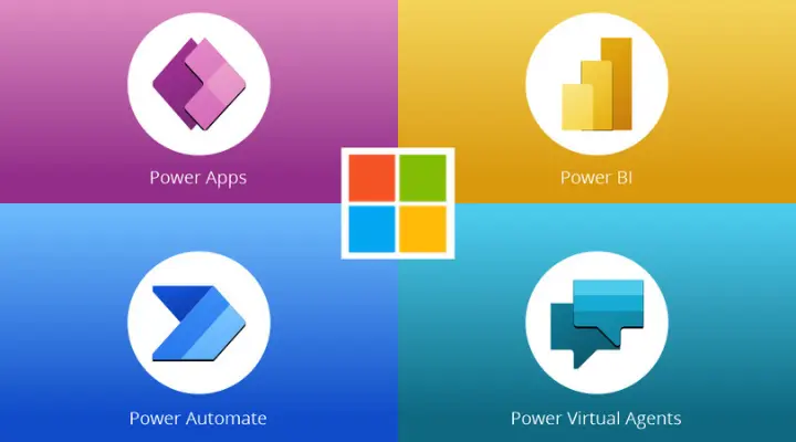 Microsoft Power Apps provides visual representation in the forms of Canvas apps and Virtual Agents.