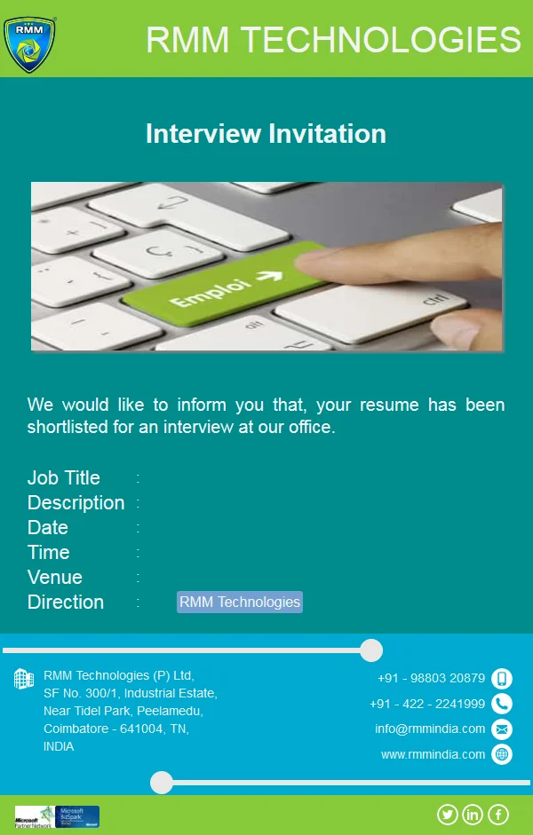 Mail Template Interview