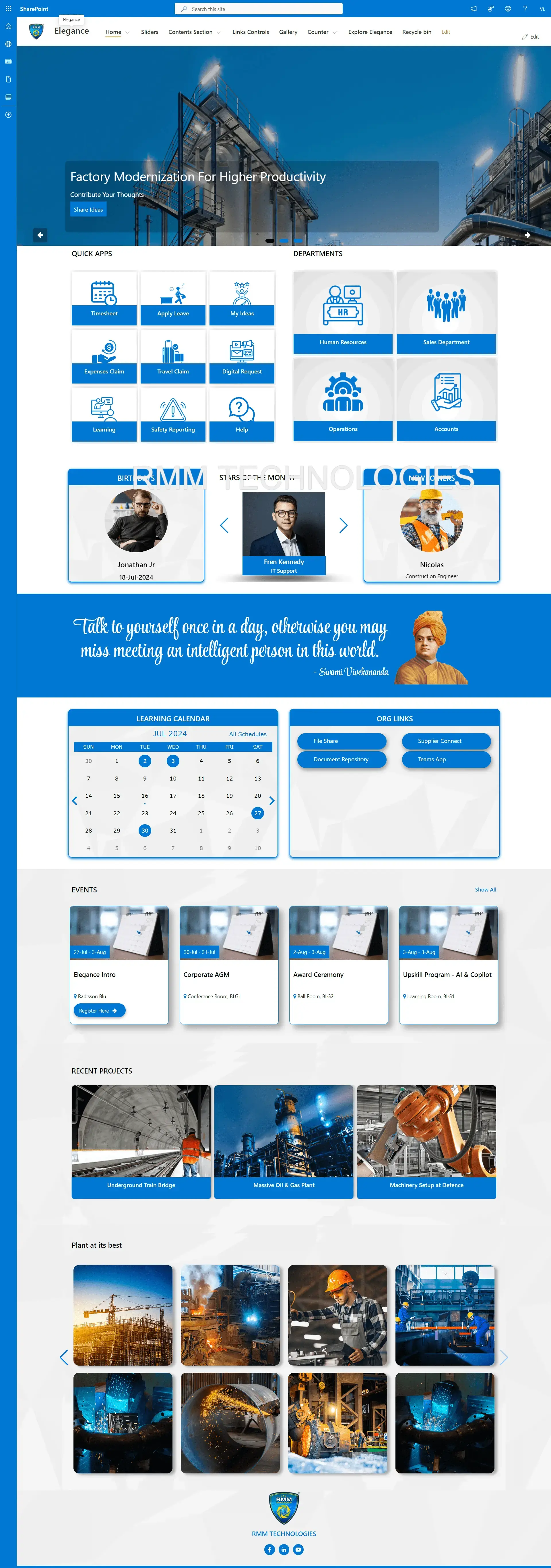 SharePoint Elegance Layout Customization