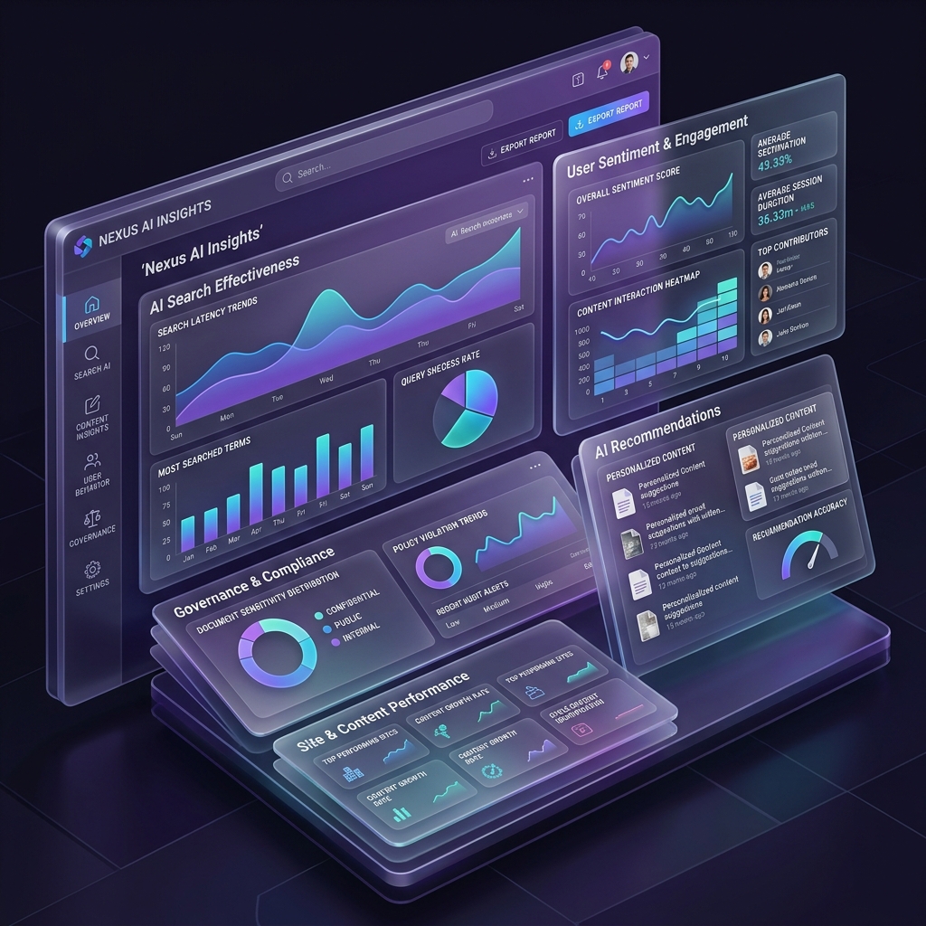 SharePoint AI Dashboard Mockup