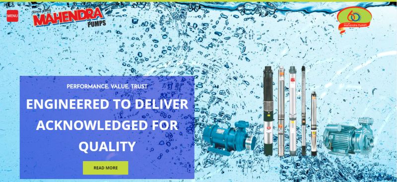 Web Branding & Responsive Website Revamp for Mahendra Pumps - RMM Technologies Case Study